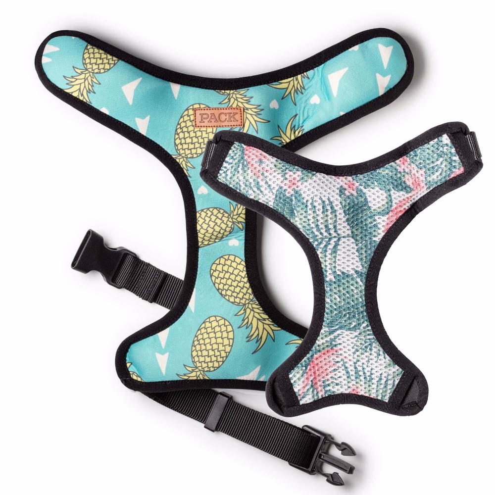 Pineapple Tropical Dog Harness Reversible Size M